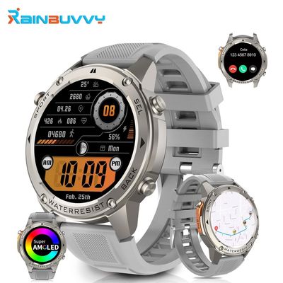1.43'' HD Display di grado militare Smart Watch GPS Compass Smart Watch impermeabile Per Android