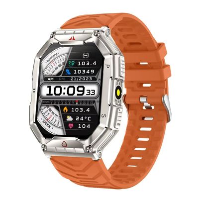 Un buon prezzo. Orologio intelligente a forma quadrata, con fascia di silicone liquido in linea