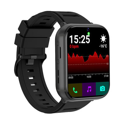 Q668 4G LTE Smart Watch nero 4+64GB 1.99''Screen Dual Camera Quad Core 930mAh Android 9.0 Uomini