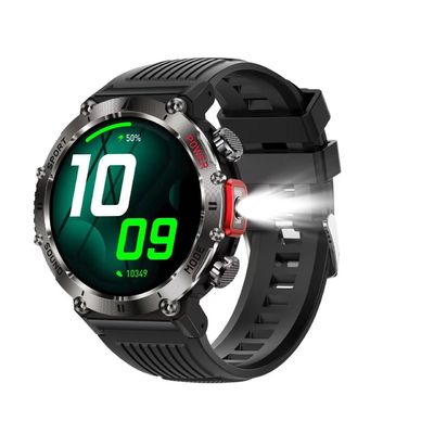 Un buon prezzo. 1.43 pollici di forma rotonda Smart Watch caricabatterie senza fili Registrazione battito cardiaco impermeabile Watch in linea