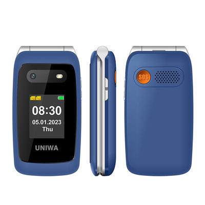 Un buon prezzo. Dial veloce Flip Telefoni cellulari anziani 1450mAh UNIWA V202T Blu Leggere in linea