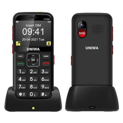 Telefono cellulare UNIWA V1000 per anziani con display da 2,31' da 64MB RAM da 0,3MP Fotocamera SOS funzione