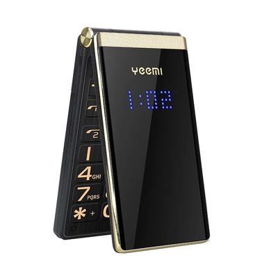 Un buon prezzo. Yeemi M2-C 2G Feature Phone GSM MTK 2.8'' Dual Screen MP4 Player Flip Phones per anziani in linea