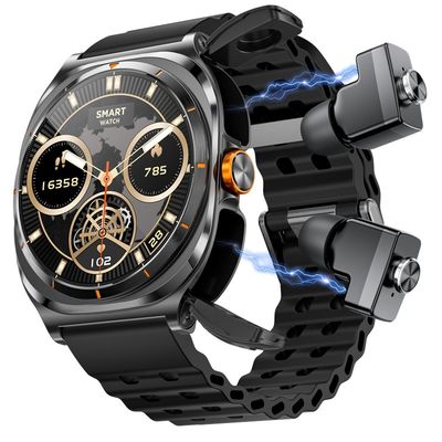 Un buon prezzo. Nuovo GT98 Ultra Smart Watch Uomo TWS Headset 2 In 1 NFC 1.53''' AMOLED Tracker Salute in linea