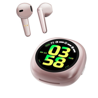 Un buon prezzo. T19 Smart Buds Auricolari Bluetooth wireless con batteria da 300 MAH e funzionalità AI BT 5.4/3.0 Potenza di risoluzione 240*240 in linea