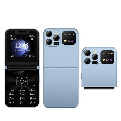 Un buon prezzo. A50 PRO 2G Feature Phone Flip Design Dial di velocità Blacklist Lampada elettrica a LED in linea