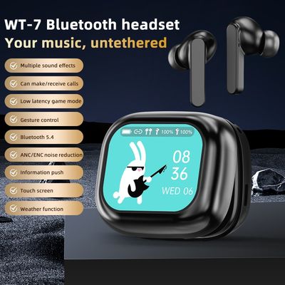 Un buon prezzo. Nuove cuffie full touch screen ANC WT-7 Bluetooth5.4 senza fili ENC con microfono in linea