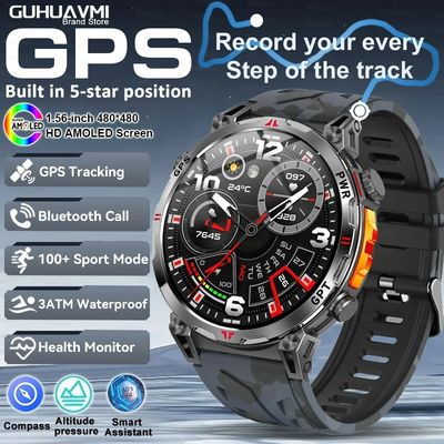 Un buon prezzo. BT Call Professionale GPS AMOLED 650Mah 3ATM impermeabile Fitness tracking Sport Smartwatch in linea