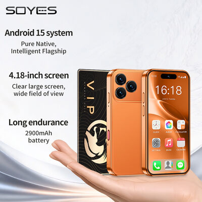 Un buon prezzo. XS19 MAX LTE 4G Mini 4.18'' Android 15.0 4+64GB Dual SIM 2900mAh Face Unlock Small Mobile Phone in linea