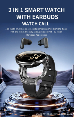 Un buon prezzo. T100 BT Call Wireless 2 in 1 TWS Earphone Fitness Tracker AI Cancellazione del rumore cuffia musicale in linea